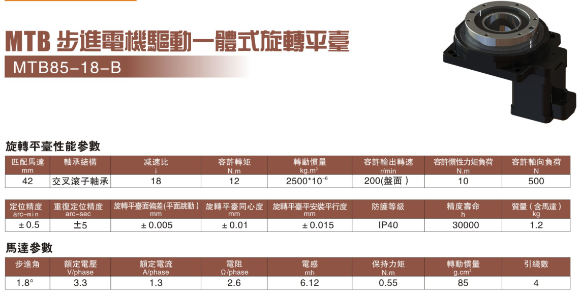 步進電機驅動一體式旋轉平臺MTB85-18-B參數.png